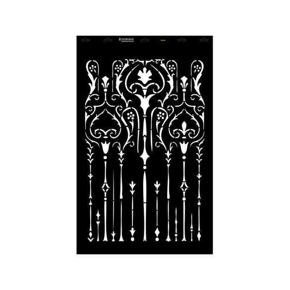 Stencil - 550 × 886 mm - Barokk 09 - XL