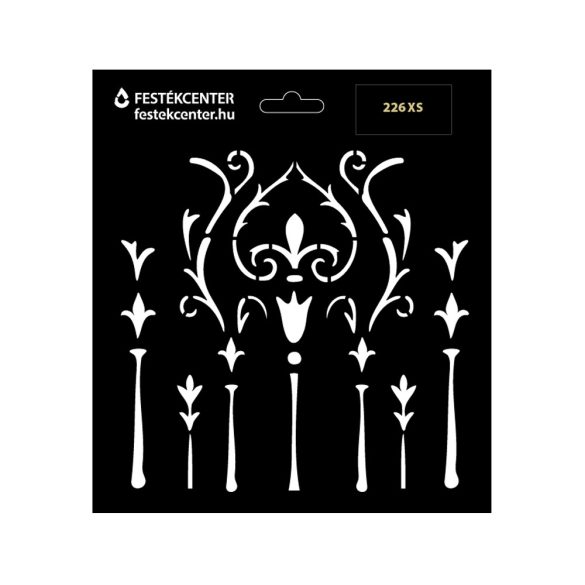 Stencil - 196 × 218 mm - Barokk 09 - XS