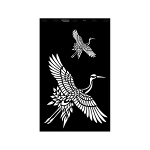 Stencil - 550 × 886 mm - Madár 03 - XL
