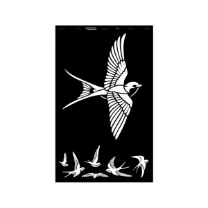 Stencil - 550 × 886 mm - Madár 04 - XL