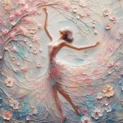 Tánc 512 - vászon vakrámán - 70 x 70 cm