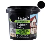   Farbex Rubber Paint univerzális elasztikus - RAL 9004 - fekete - 1,2 kg