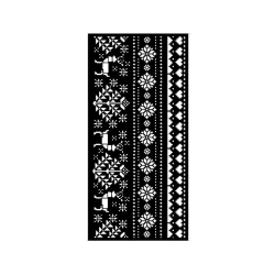 Vastag stencil 12x15 cm - Christmas border deer