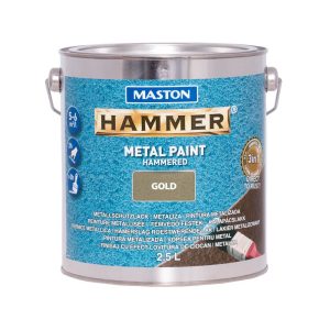 Maston Hammer 3:1 kalapácslakk, fémfesték - arany - 2,5 l