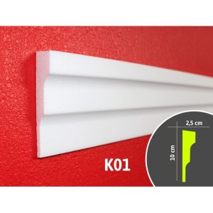 Kérgesített kültéri díszléc - K01 - 2 m