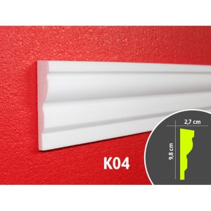 Kérgesített kültéri díszléc - K04 - 1,25 m