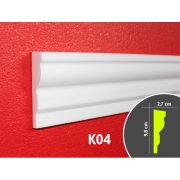 Kérgesített kültéri díszléc - K04 - 2 m