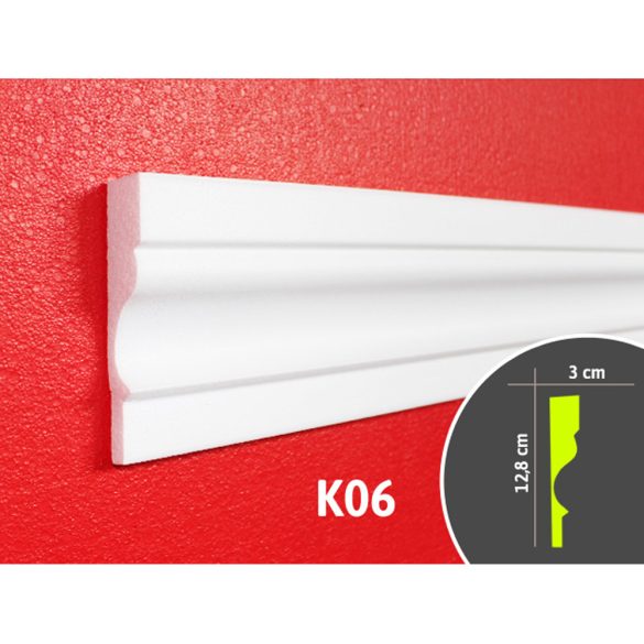 Kérgesített kültéri díszléc - K06 - 1,25 m