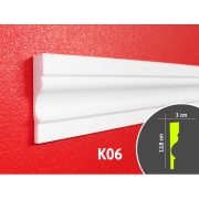 Kérgesített kültéri díszléc - K06 - 2 m