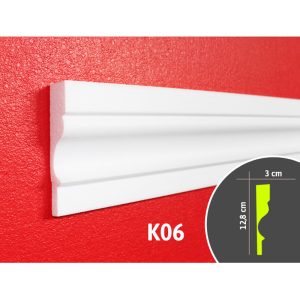 Kérgesített kültéri díszléc - K06 - 2 m