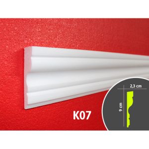 Kérgesített kültéri díszléc - K07 - 2 m