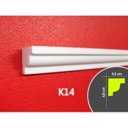 Kérgesített kültéri díszléc - K14 - 2 m