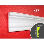 Kérgesített kültéri díszléc - K37 - 1,25 m