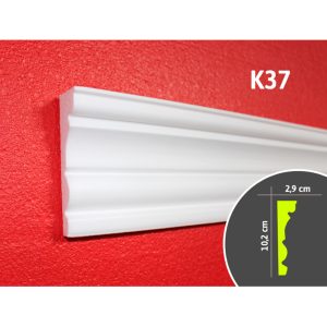 Kérgesített kültéri díszléc - K37 - 2 m