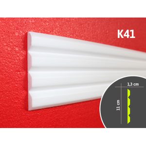 Kérgesített kültéri díszléc - K41 - 1,25 m