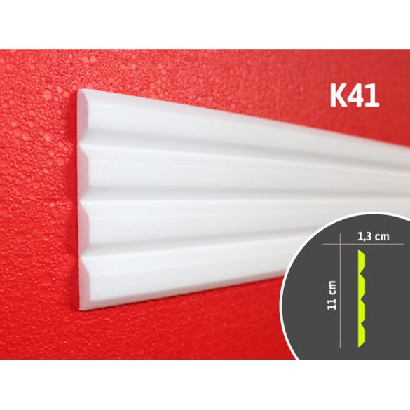 Kérgesített kültéri díszléc - K41 - 1,25 m