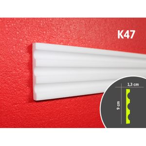 Kérgesített kültéri díszléc - K47 - 2 m