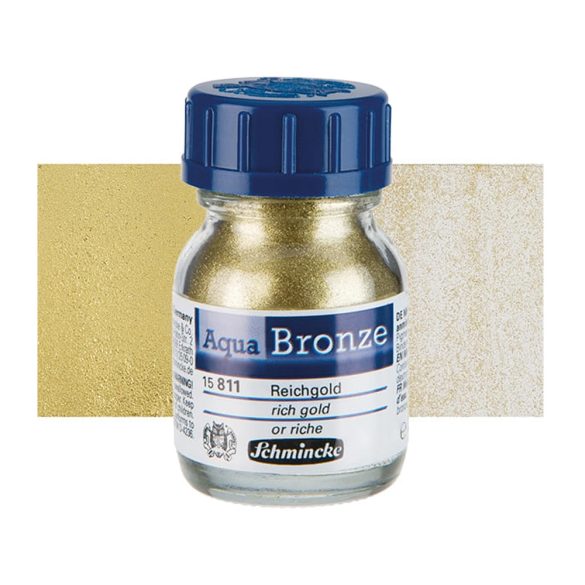 Schmincke Aqua Bronze metál effekt por - rich gold - 811 - 20 ml