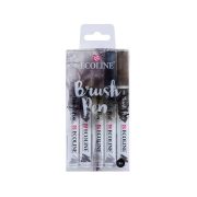   Talens Ecoline Brush Pen akvarell ecsetfilc készlet - grey - 5 db