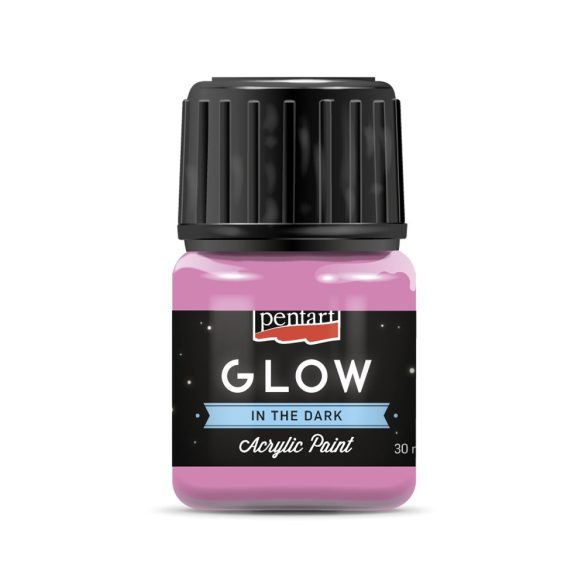PentArt Glow sötétben világító akrilfesték - pink - 30 ml