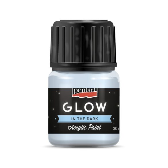 PentArt Glow sötétben világító akrilfesték - kékesfehér - 30 ml