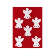 Filcfigura - Angyal csillaggal - fehér - 6 db