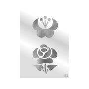Stencil 19,8 x 14,5 cm - Népi rózsa