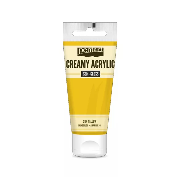 PentArt Krémes akrilfesték - selyemfényű  - napsárga - 60 ml