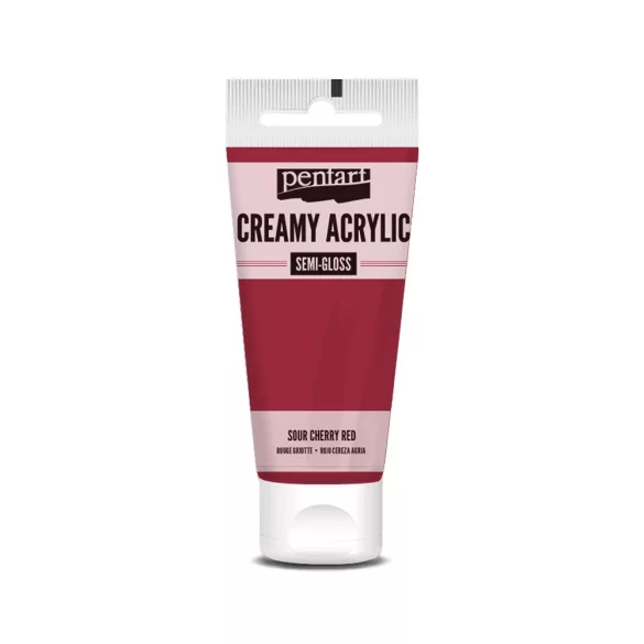 PentArt Krémes akrilfesték - selyemfényű  - meggypiros - 60 ml