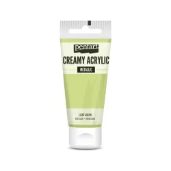   PentArt Krémes akrilfesték - metál - világoszöld - 60 ml