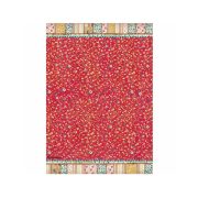   Dekupázs rizspapír - Patchwork minta piros háttérrel - A4
