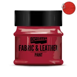 PentArt Textil és bőrfesték - csillogó piros - 50 ml