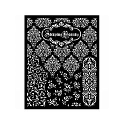   Stencil TD méret 20 x 25 cm - 0,5 mm - Csipkerózsika textúrák