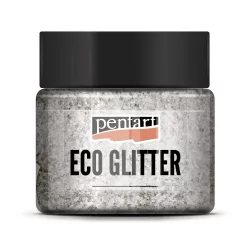 PentArt Eco Glitter - ezüst - finom - 15 g