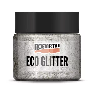 PentArt Eco Glitter - ezüst - finom - 15 g