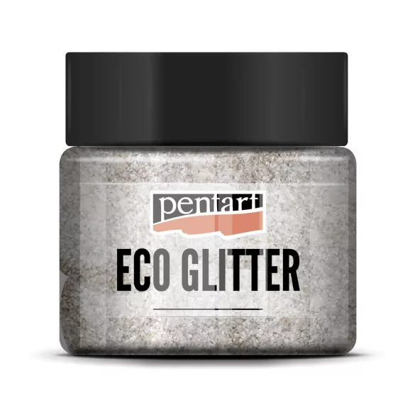 PentArt Eco Glitter - ezüst - extra finom - 15 g