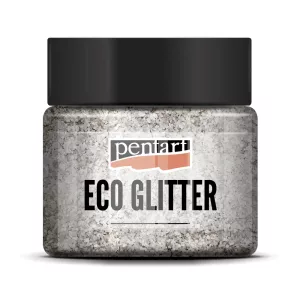 PentArt Eco Glitter - ezüst - durva - 15 g