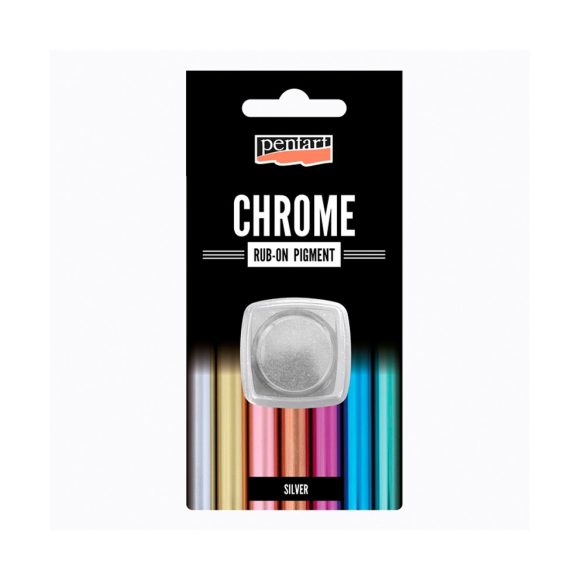 PentArt Rub-on pigment színes krómozott hatású - ezüst - 0,5 g