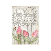 Dekupázs rizspapír - Romantic Garden House tulipánok - A4