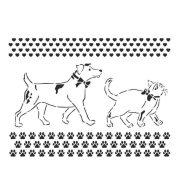 Stencil D méret 20 x 15 cm - DayDream kutya és macska