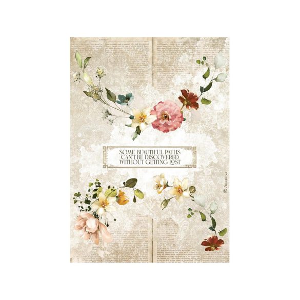 Dekupázs rizspapír - Garden of Promises - girlandok - A4