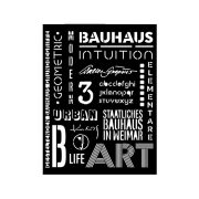 Vastag stencil 20 X 25 cm - Bauhaus - írás