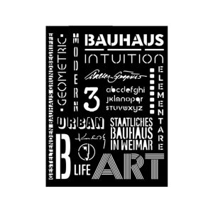 Vastag stencil 20 X 25 cm - Bauhaus - írás