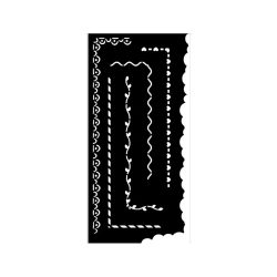 Vastag stencil 12 X 25 cm - Create Happiness - keretek 1