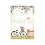   Dekupázs rizspapír - Create Happiness Welcome Home - bicycle - A4