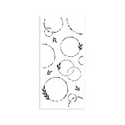   Vastag stencil 12 X 25 cm - Create Happiness Welcome Home - garlands