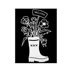 Szita-stencil 215 x 275 mm - Kerti csizma