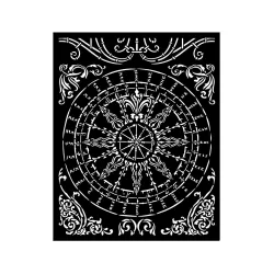   Vastag stencil 20 x 25 cm - Sir Vagabond in Fantasy World - round