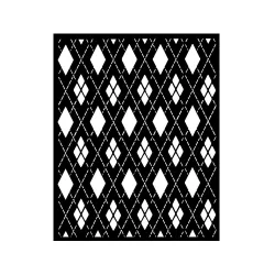 Vastag stencil 20 x 25 cm - Master of Magic rhombus pattern