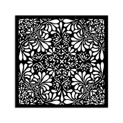 Vastag stencil 12 X 12 cm - Lace